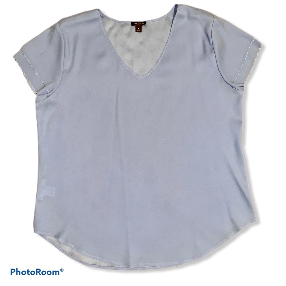 Ann Taylor Women’s Blue V Neck Blouse